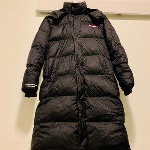 W Concept Anticrack Black Long Parka Down